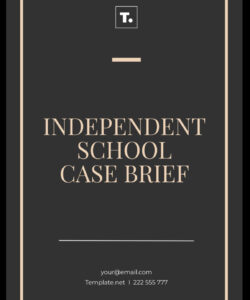 free printable student case brief template doc