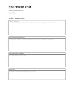 free  product design brief template doc sample