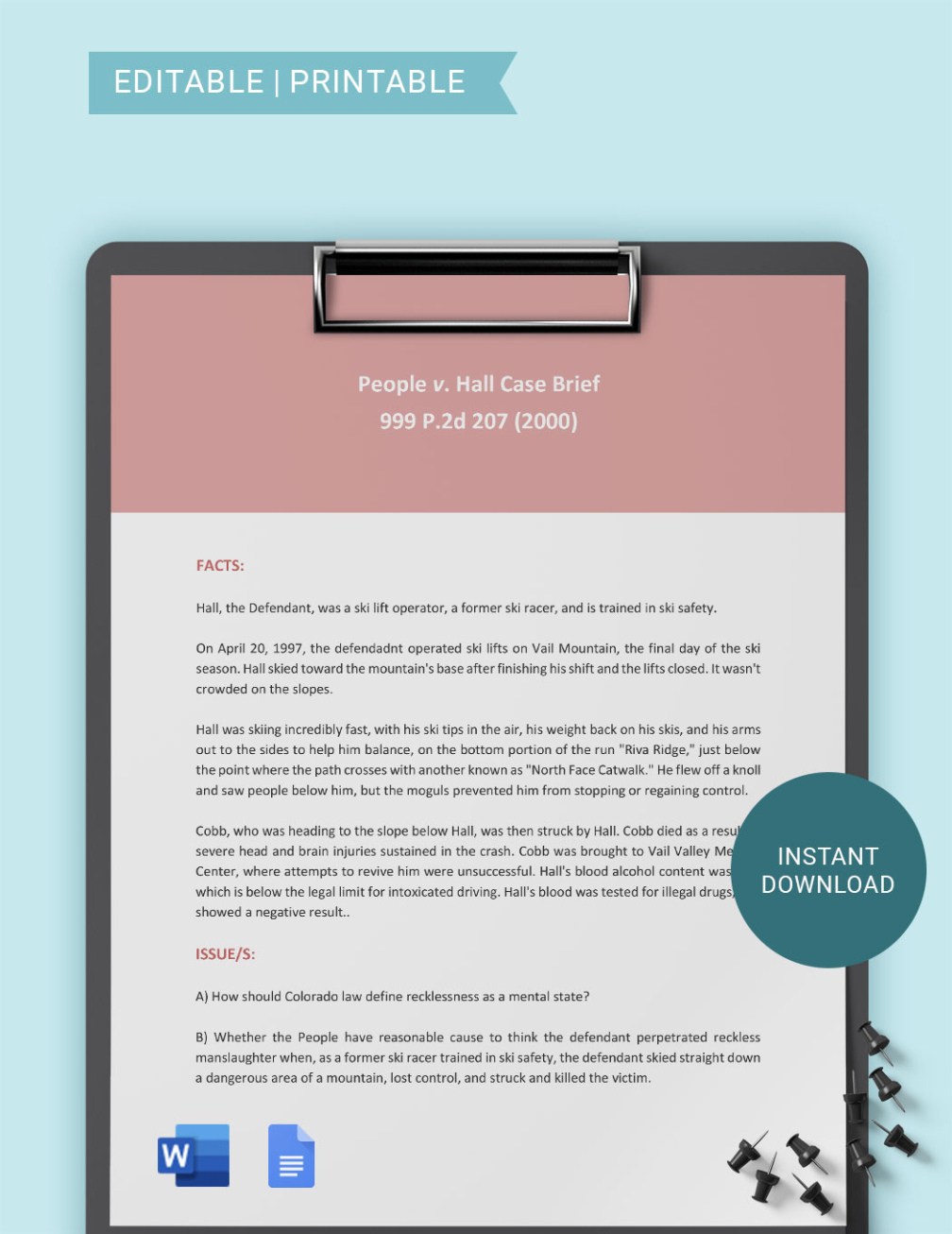 law school case brief template pdf sample