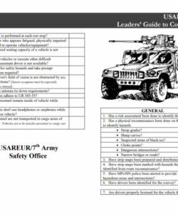 printable convoy safety brief template doc