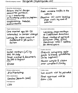 printable engineering design brief template