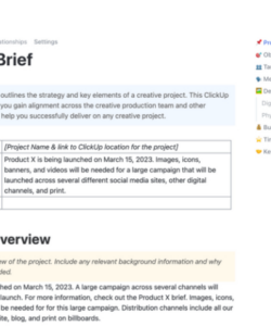 printable food product development brief template doc sample