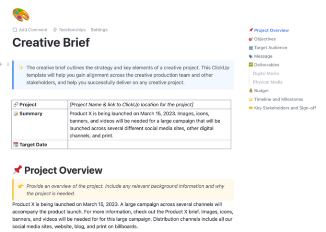 printable food product development brief template doc sample