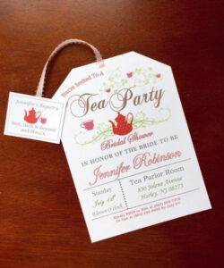 Printable Garden Tea Party Invitation Template Pdf