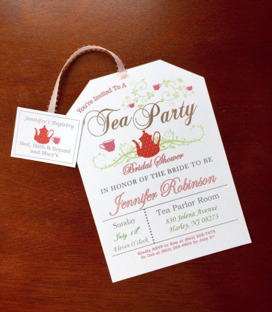 Printable Garden Tea Party Invitation Template Pdf