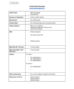 printable social media agency brief template doc