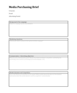 printable social media agency brief template  sample