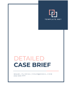 printable student case brief template word sample