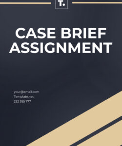 student case brief template word sample