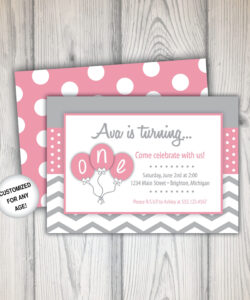 Custom 12Th Birthday Party Invitation Template Excel