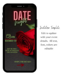 Custom Daddy Daughter Date Night Invitation Template Pdf