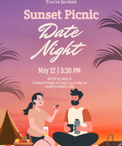 Custom Date Night Invitation For Wife Template Excel Sample
