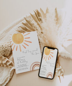 Custom First Trip Around The Sun Invitation Template Pdf