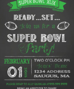 Custom Super Bowl Party Invitation Template Pdf