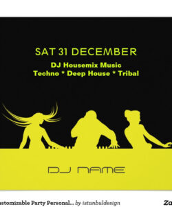 Dj Party Invitation Card Template