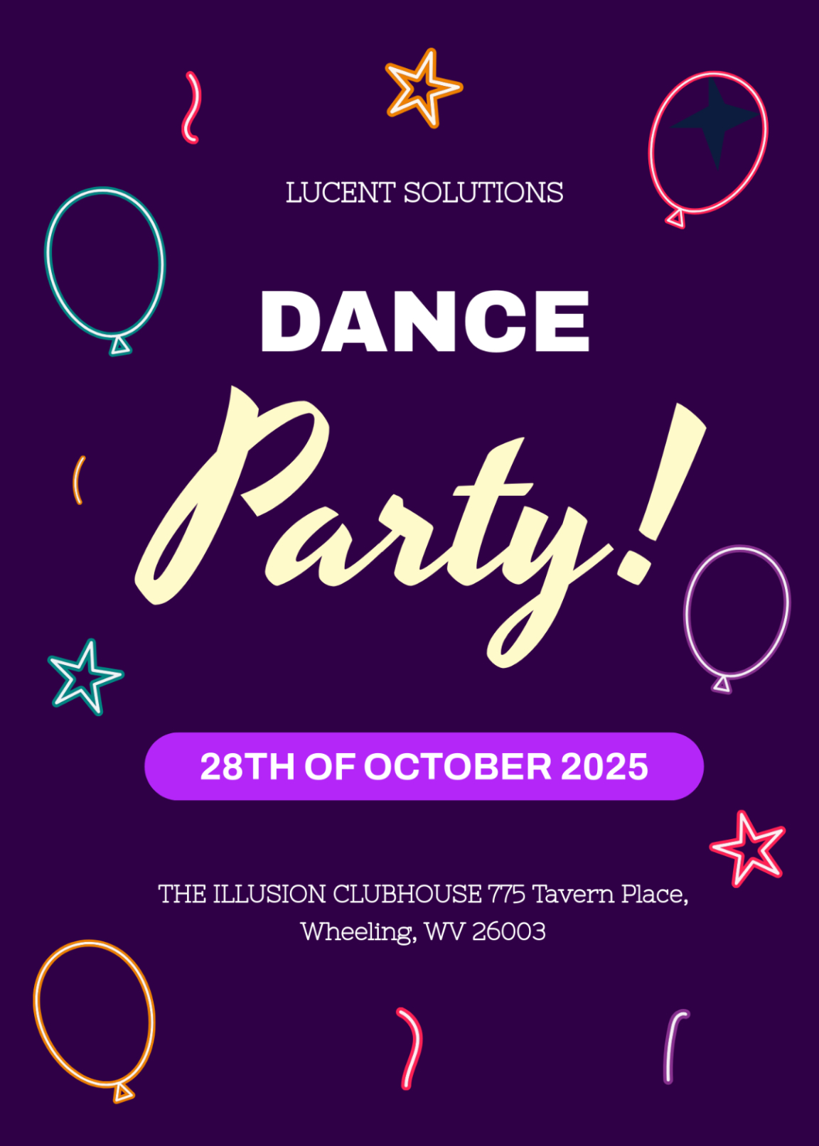 Dj Party Invitation Card Template Doc Sample
