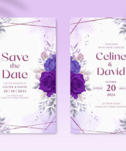 Double Sided Wedding Invitation Template Word Sample