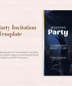 Editable Dj Party Invitation Card Template Doc Sample