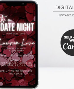 Free Blank Date Night Invitation For Wife Template  Sample