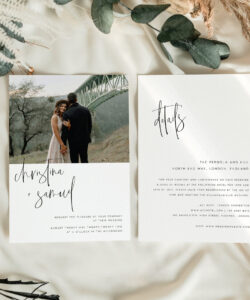 Free Blank Double Sided Wedding Invitation Template Word Sample