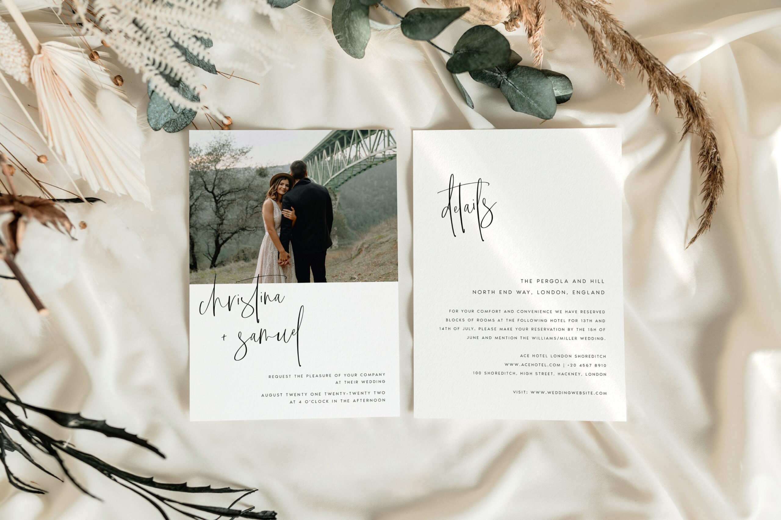 Free Blank Double Sided Wedding Invitation Template Word Sample