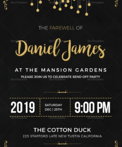 Free Blank Farewell Party Invitation Card Template Excel