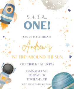 Free Blank First Trip Around The Sun Invitation Template Pdf Sample