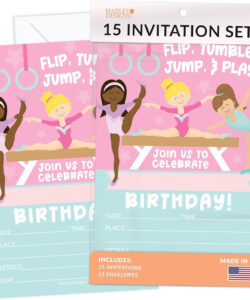 Free Blank Gymnastics Birthday Party Invitation Template Doc Sample