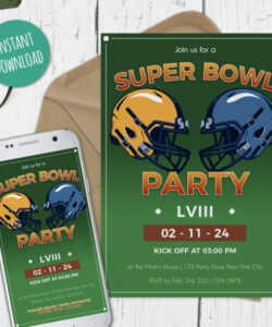 Free Blank Super Bowl Party Invitation Template Doc