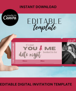 Free Custom Date Night Invitation For Husband Template Excel Sample