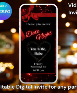 Free Custom Date Night Invitation For Wife Template Word
