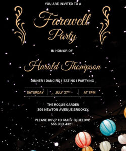 Free Custom Farewell Party Invitation Card Template Doc