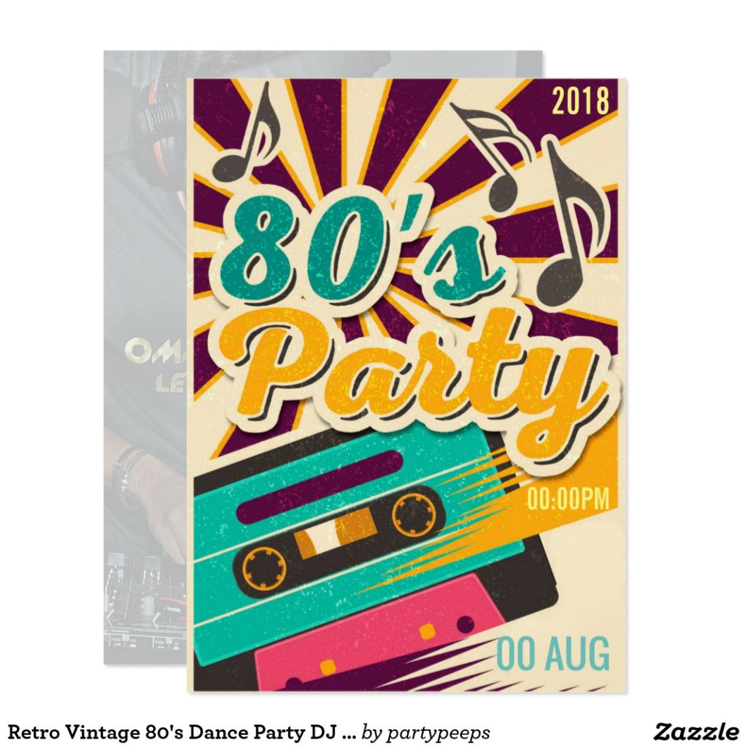 Free Printable Dj Party Invitation Card Template Pdf