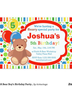 Blank Build A Bear Party Invitations Template Doc Sample