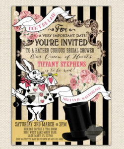 Custom Bridal Shower Tea Party Invitations Template Excel Sample