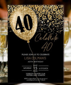 Editable 40Th Birthday Party Invitation Template Doc