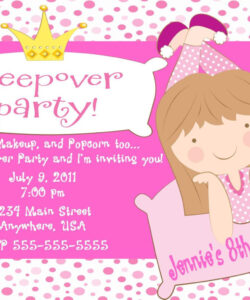 Editable Invitations For Sleepover Party Template Doc Sample
