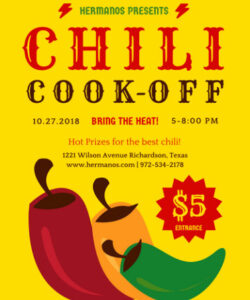 Free Blank Chili Cook Off Invite Template Pdf