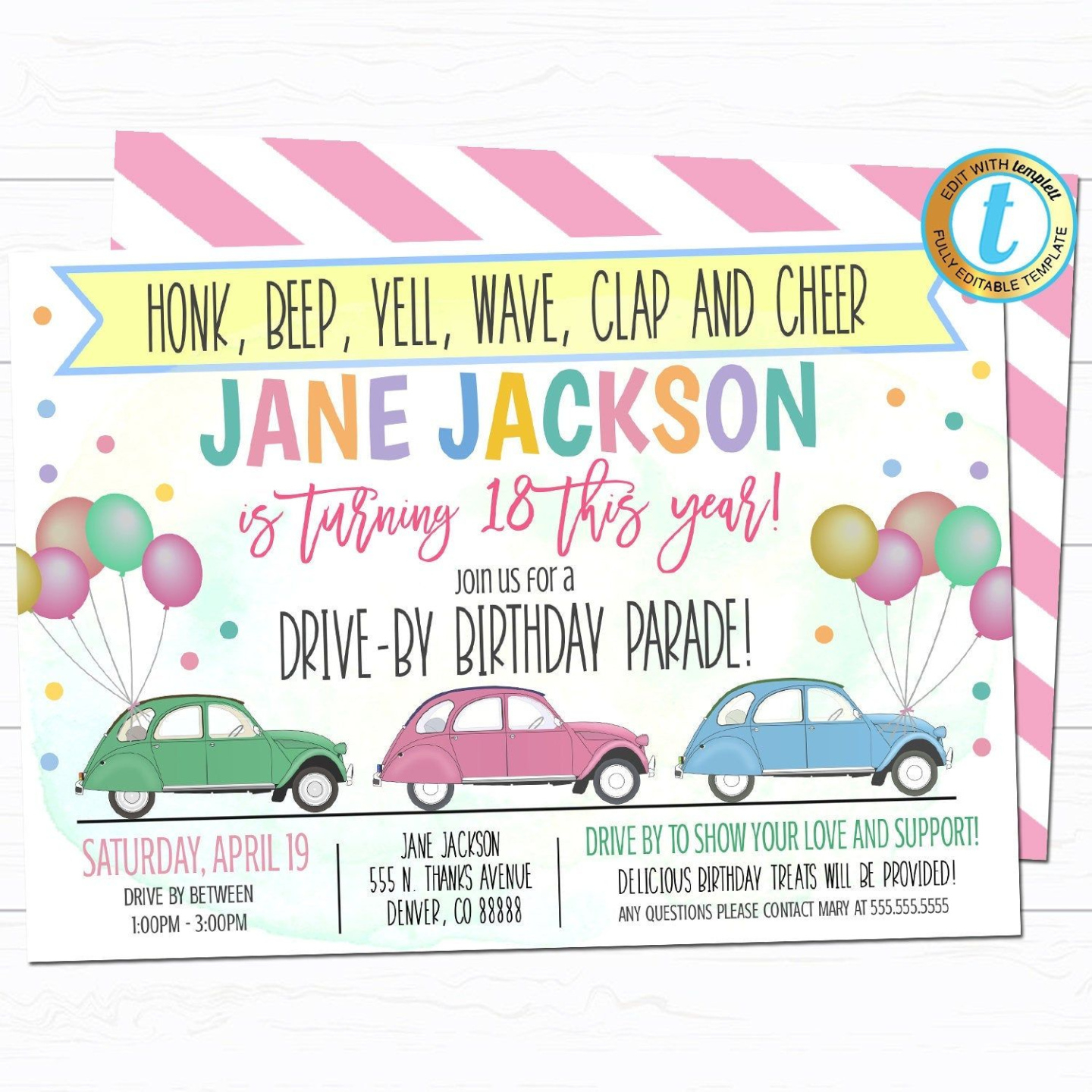 Free  Drive By Parade Invitation Template Excel Sample