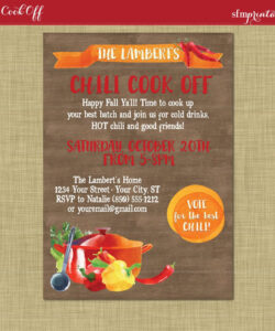 Free Editable Chili Cook Off Invite Template