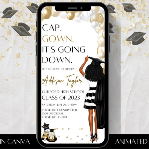 Free Editable Digital Graduation Party Invitation Template  Sample