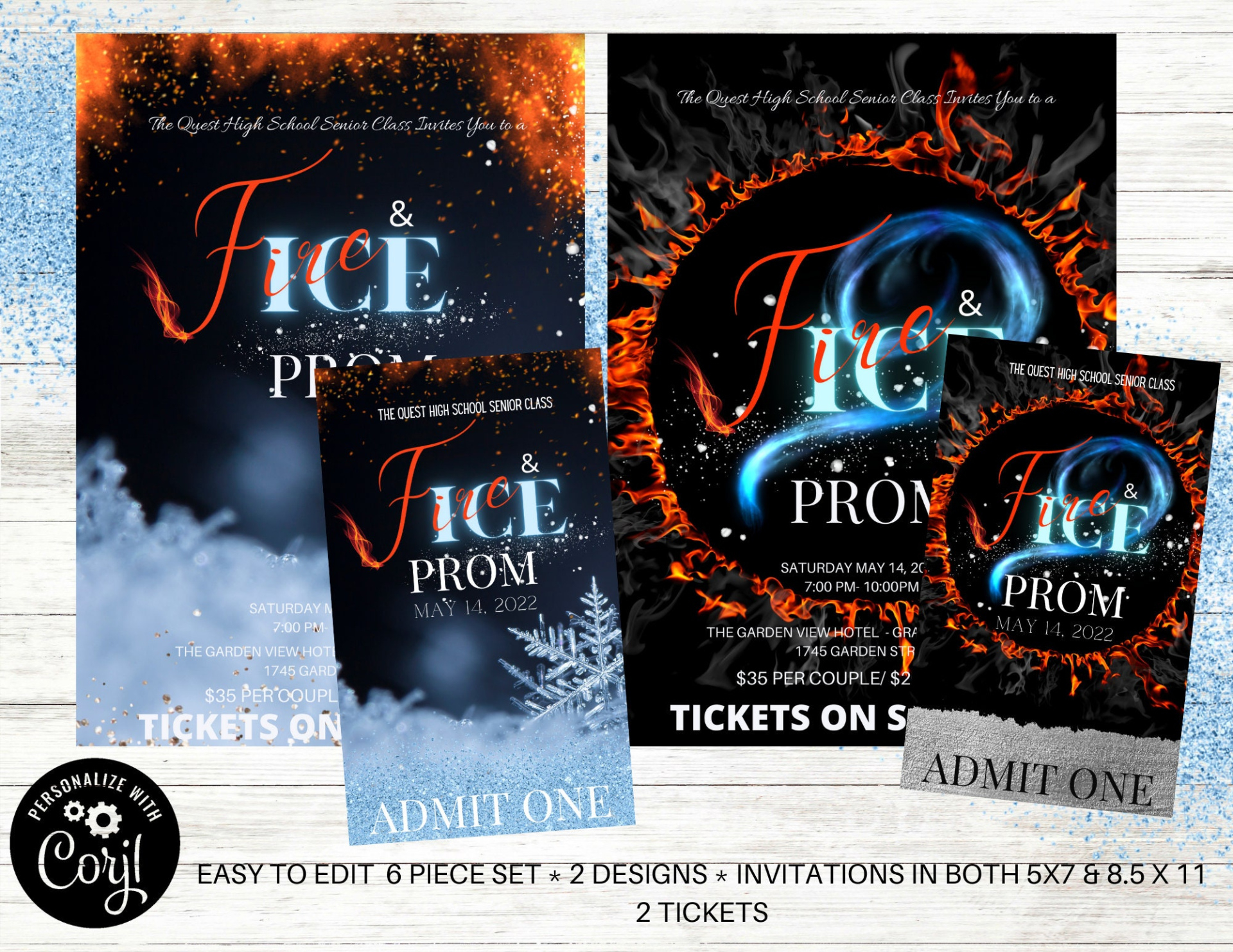 Free Editable Fire And Ice Invitation Template Doc