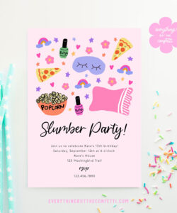 Invitations For Sleepover Party Template Doc