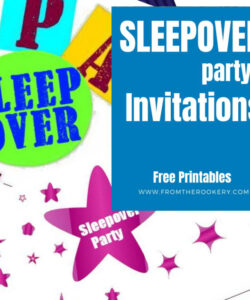 Invitations For Sleepover Party Template Pdf
