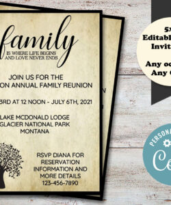 Printable Family Fun Day Invitation Template  Sample